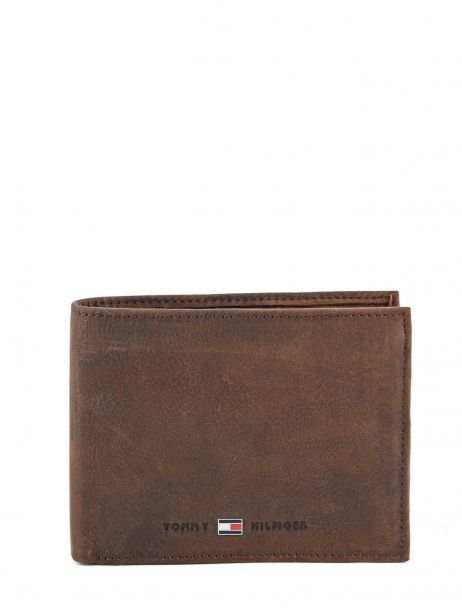 Wallet Leather Tommy hilfiger Brown johnson AM00660