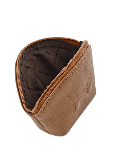 Leather Coin Purse Nathan baume Brown original n 340N other view 3