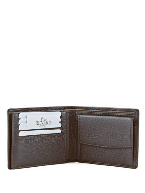 Wallet Foulonne Leather Yves renard Brown foulonne 2377 other view 3