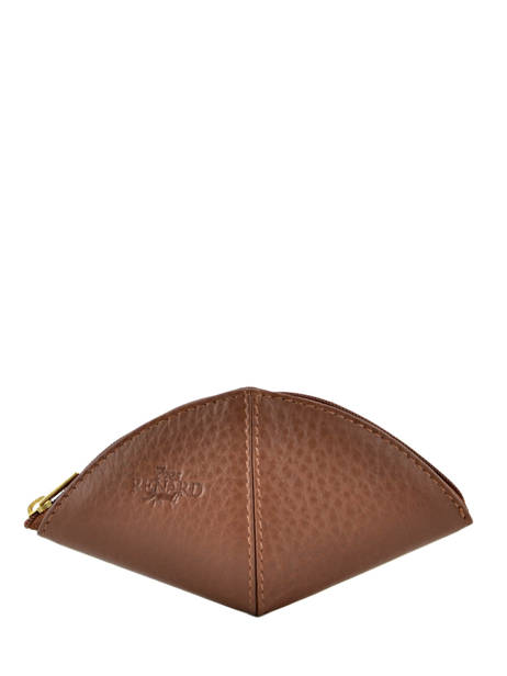 Coin Purse Leather Yves renard Brown foulonne 29367