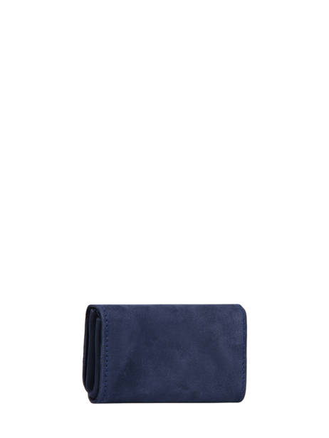 Leather Card Holder Etincelle Nubuck Etrier Blue etincelle nubuck EETN650 other view 2