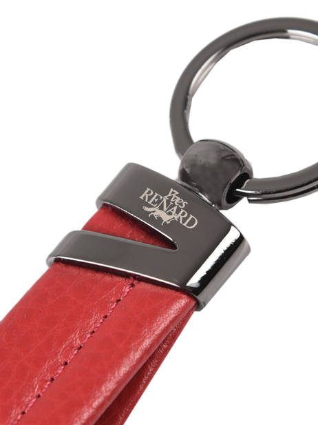 Keychain Leather Yves renard Red foulonne 2328 other view 2