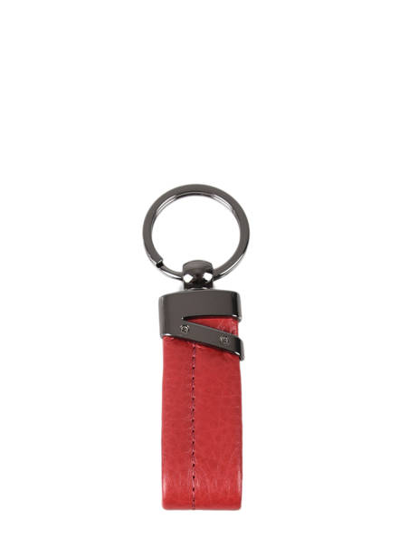 Keychain Leather Yves renard Red foulonne 2328 other view 1