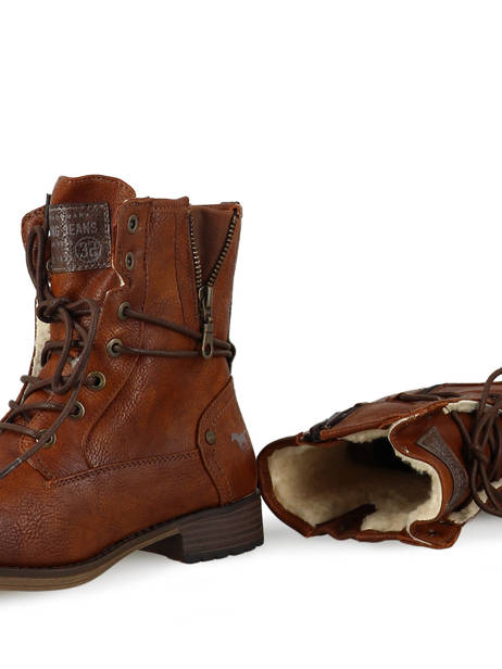 Leather Lace-up Boots Mustang Brown accessoires 1139630 other view 1