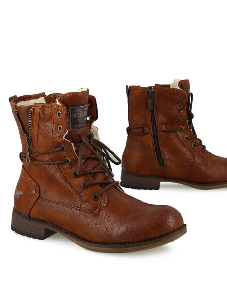 Leather Lace-up Boots Mustang Brown accessoires 1139630 other view 3