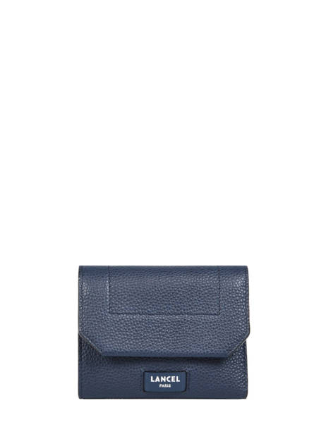 Compact Leather Wallet Ninon Lancel Blue ninon A10296