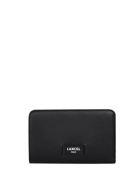 Portefeuille Rectangulaire Zippé Ninon Cuir Lancel Noir ninon A11123