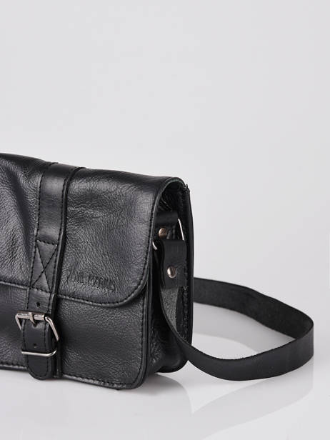 Sac L'essentiel Cuir Paul marius Noir vintage ESSENTIE vue secondaire 2