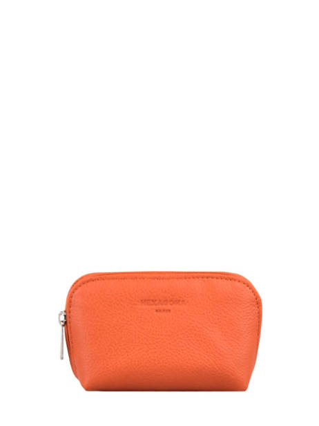 Coin Purse Leather Hexagona Orange confort 467389