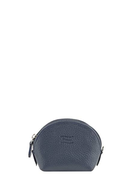 Leather Caviar Coin Purse Crinkles Blue caviar 14026