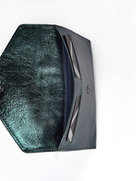Porte-papiers Etincelle Irisée Cuir Etrier Bleu etincelle irisee EETI054 vue secondaire 1
