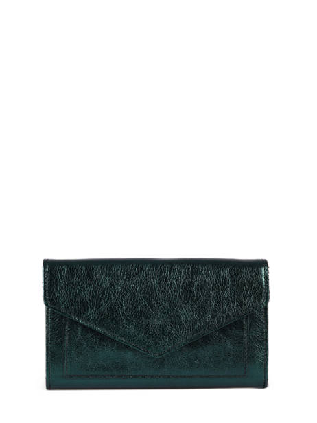 Leather Etincelle Irisée Wallet Etrier Green etincelle irisee EETI701