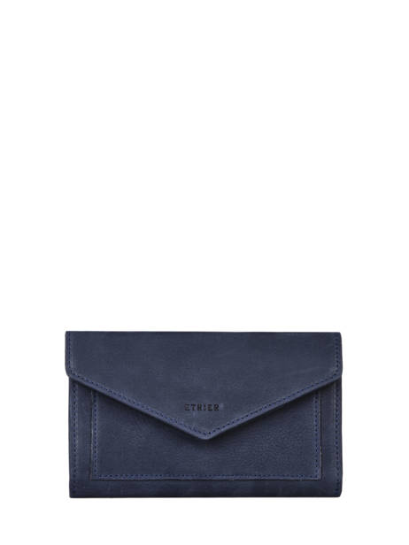 Portefeuille Leather Etrier Blue etincelle nubuck EETN701