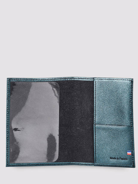 Leather Etincelle Irisée Passport Holder Etrier Blue etincelle irisee EETI025 other view 1