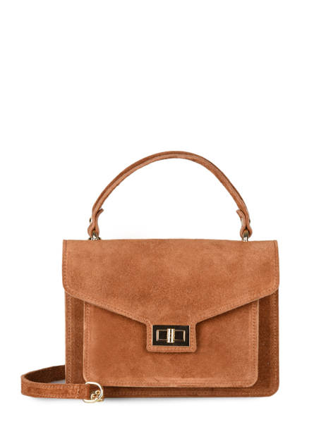 Sac à Main Velvet Cuir Milano Marron velvet VE21061G