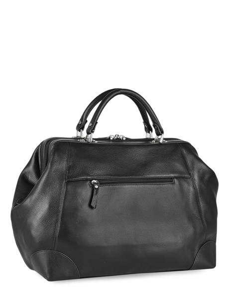 Leather Foulonné Doctor Bag Etrier Black foulonne EFOU816M other view 4