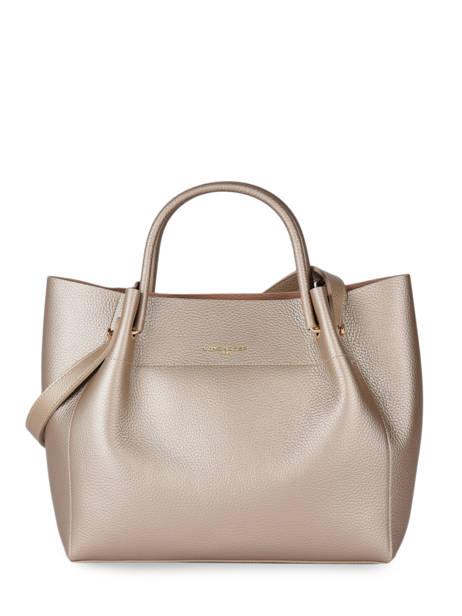 Sac Shopping Foulonne Double Cuir Lancaster Beige foulonne double 20