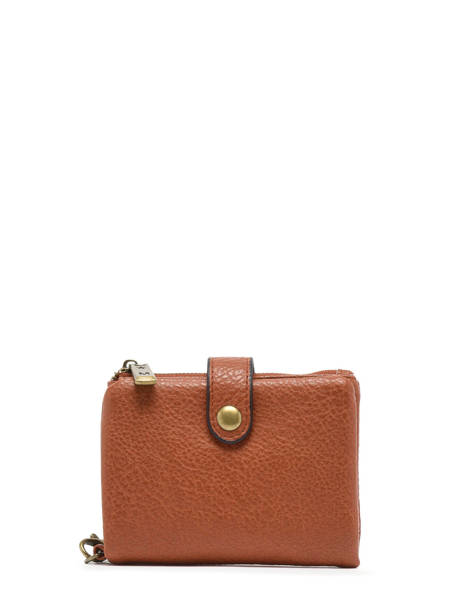 Coin Purse With Card Holder Soft Mandoline Brown soft 376