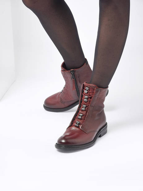 Boots In Leather Mjus Red women M56204 other view 2