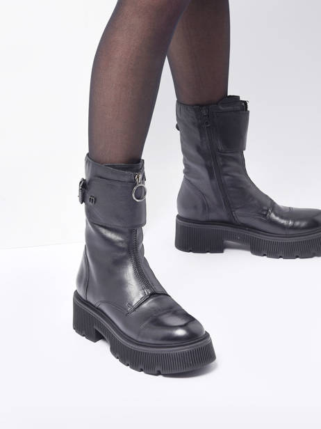 Boots In Leather Mjus Black women P83203 other view 2