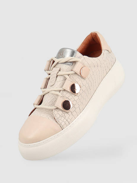 Sneakers Camil In Leather Mam'zelle Beige women CAMIL other view 1