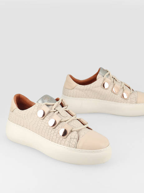 Sneakers Camil In Leather Mam'zelle Beige women CAMIL other view 3