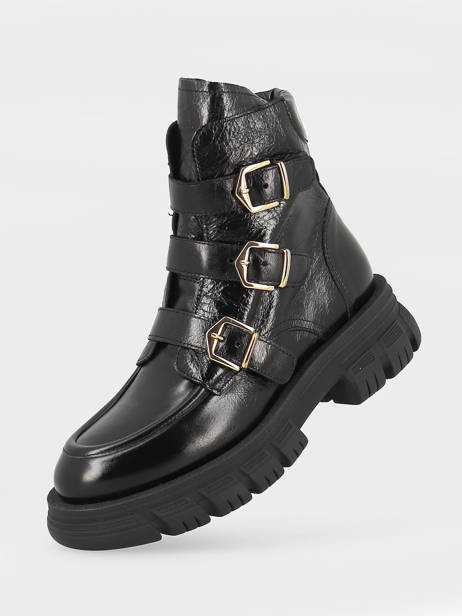 Boots In Leather Semerdjian Black women E666E4 other view 1