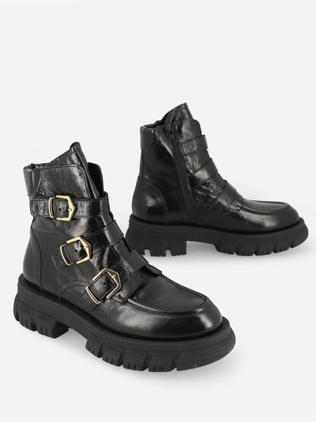 Boots In Leather Semerdjian Black women E666E4 other view 3