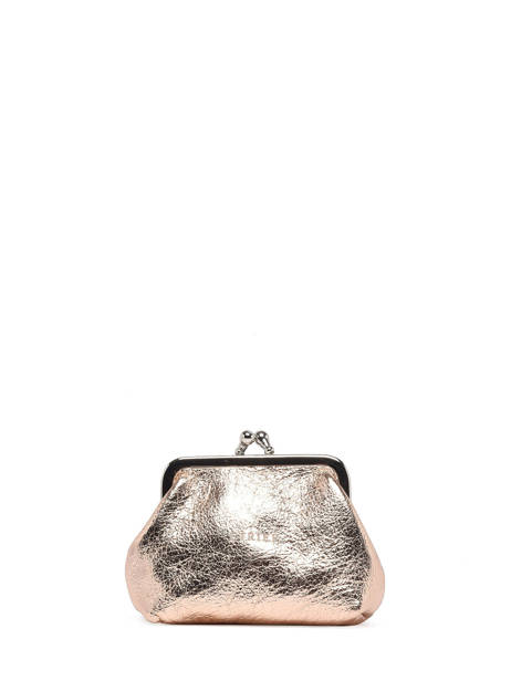 Leather Coin Purse Etincelle Irisée Etrier Gold etincelle irisee EETI654