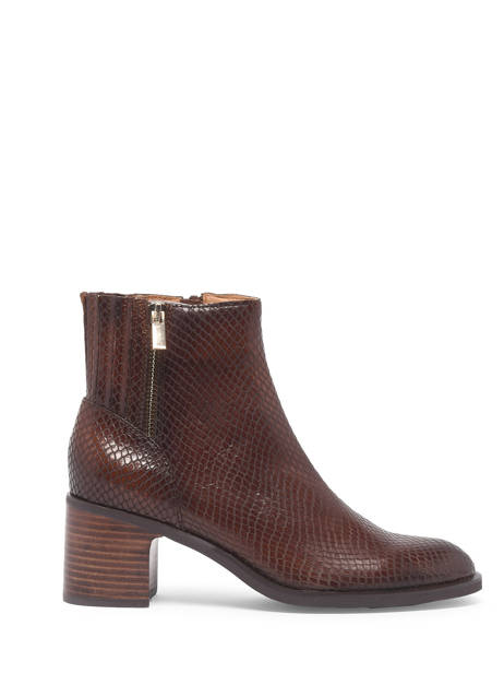Oudal Heeled Boots In Leather Mam'zelle Brown women OUDAL