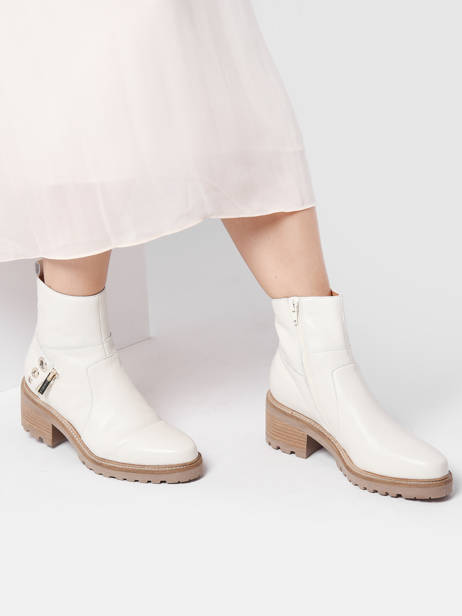 Qibla Boots In Leather Mam'zelle White women QIBLA other view 2