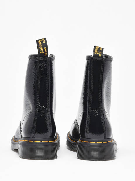 Boots 1460 Black Distressed Patent In Leather Dr martens Black women 27774001 other view 4