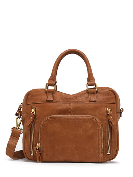 Sac Bandoulière Baby Macy Cuir Nat et nin Marron vintage BABYMACY