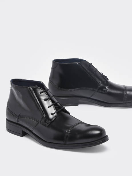 Leather Beta Lace-up Shoes In Leather Fluchos Black men F0681 other view 1