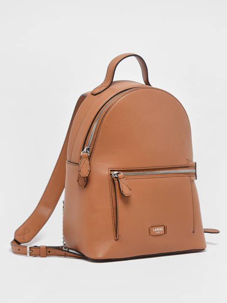 Small Leather Ninon Backpack Lancel Brown ninon A12093 other view 2