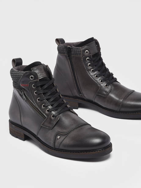 Boots Hamo In Leather Redskins Black men HAMO other view 2