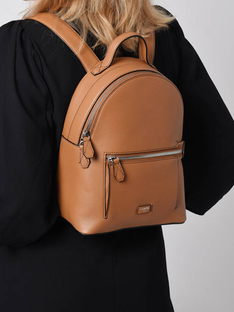 Small Leather Ninon Backpack Lancel Brown ninon A12093 other view 1