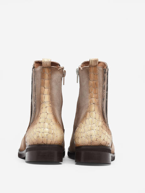 Boots In Leather Folie's Beige women 5501 other view 4
