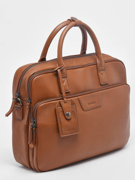 2-compartment Business Bag Foulonné Etrier Brown foulonne EFOU8152 other view 2