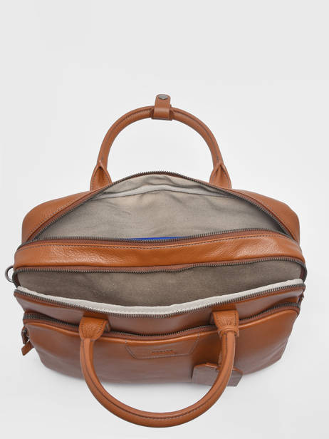 2-compartment Business Bag Foulonné Etrier Brown foulonne EFOU8152 other view 3