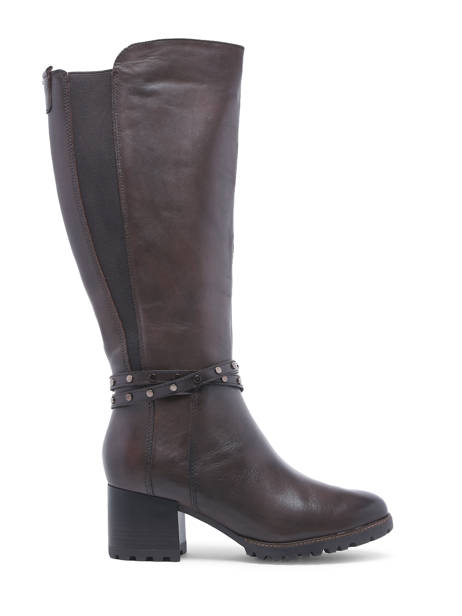 Bottes à Talon En Cuir En Cuir Tamaris Marron women 29