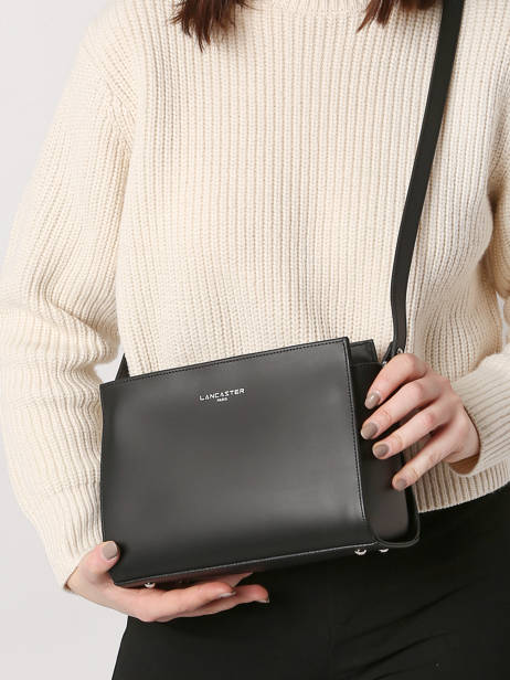 Shoulder Bag Smooth Leather Lancaster Black smooth 437-02 other view 1