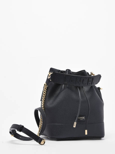 Small Leather Bucket Bag Ninon Lancel Black ninon A10922 other view 3