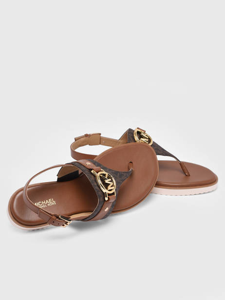 Sandals Rory In Leather Michael kors Brown women S3ROFS1B other view 2