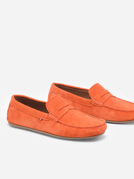 Moccasins In Leather Tommy hilfiger Orange men 4271SNX other view 1