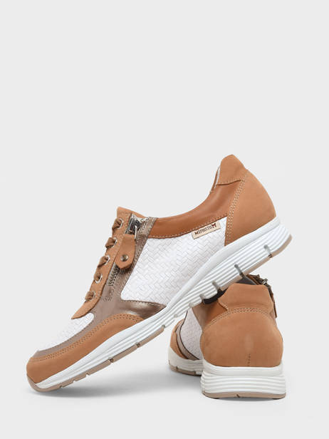 Sneakers Ylona In Leather Mephisto Beige women P5139128 other view 4