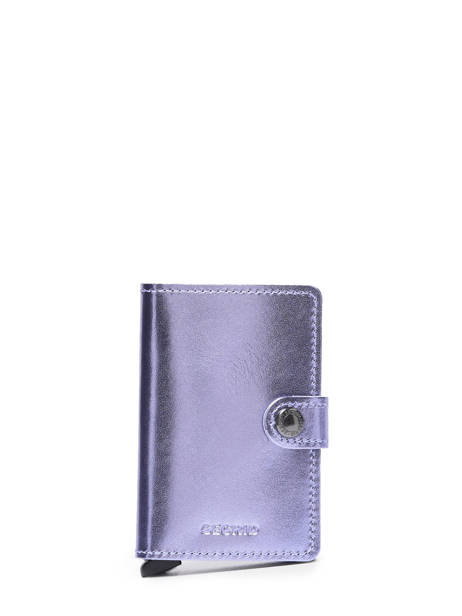 Leather Metallic Card Holder Secrid Violet metal MME