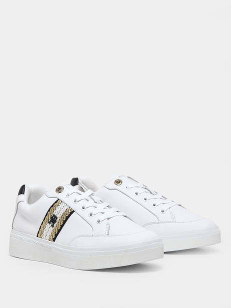 Sneakers In Leather Tommy hilfiger White women 7106YBS other view 3