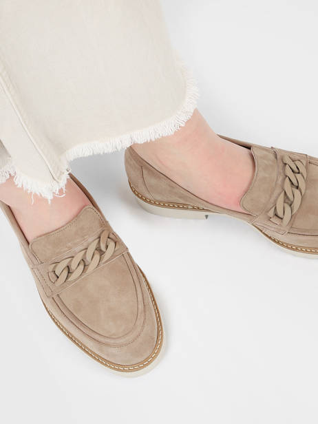 Moccasins Salka Velcalf In Leather Mephisto Beige women P5141719 other view 2