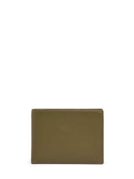 Smooth Leather Wallet Yves renard Green smooth 1572